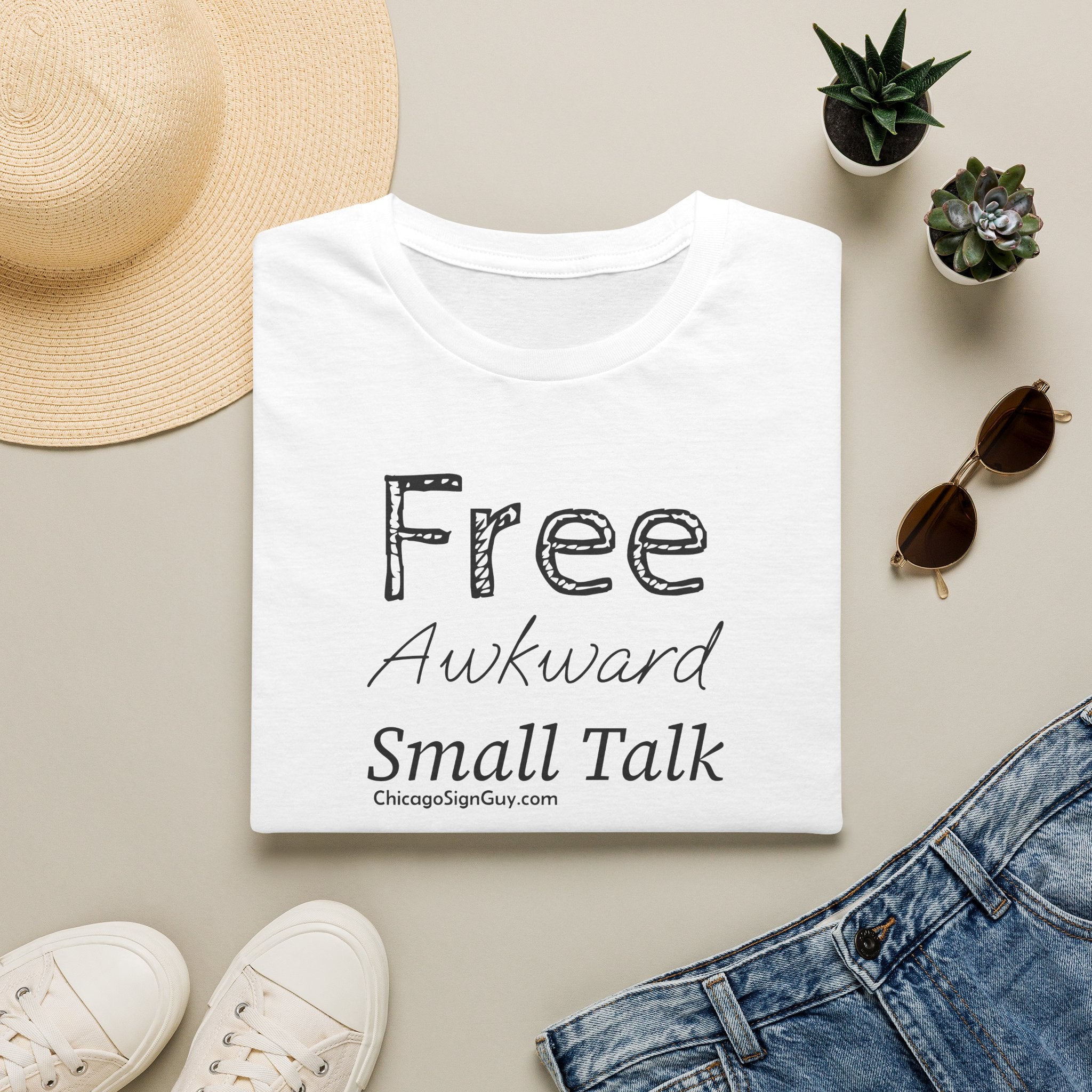 "Free Awkward Smalltalk" Unisex Softstyle T-Shirt