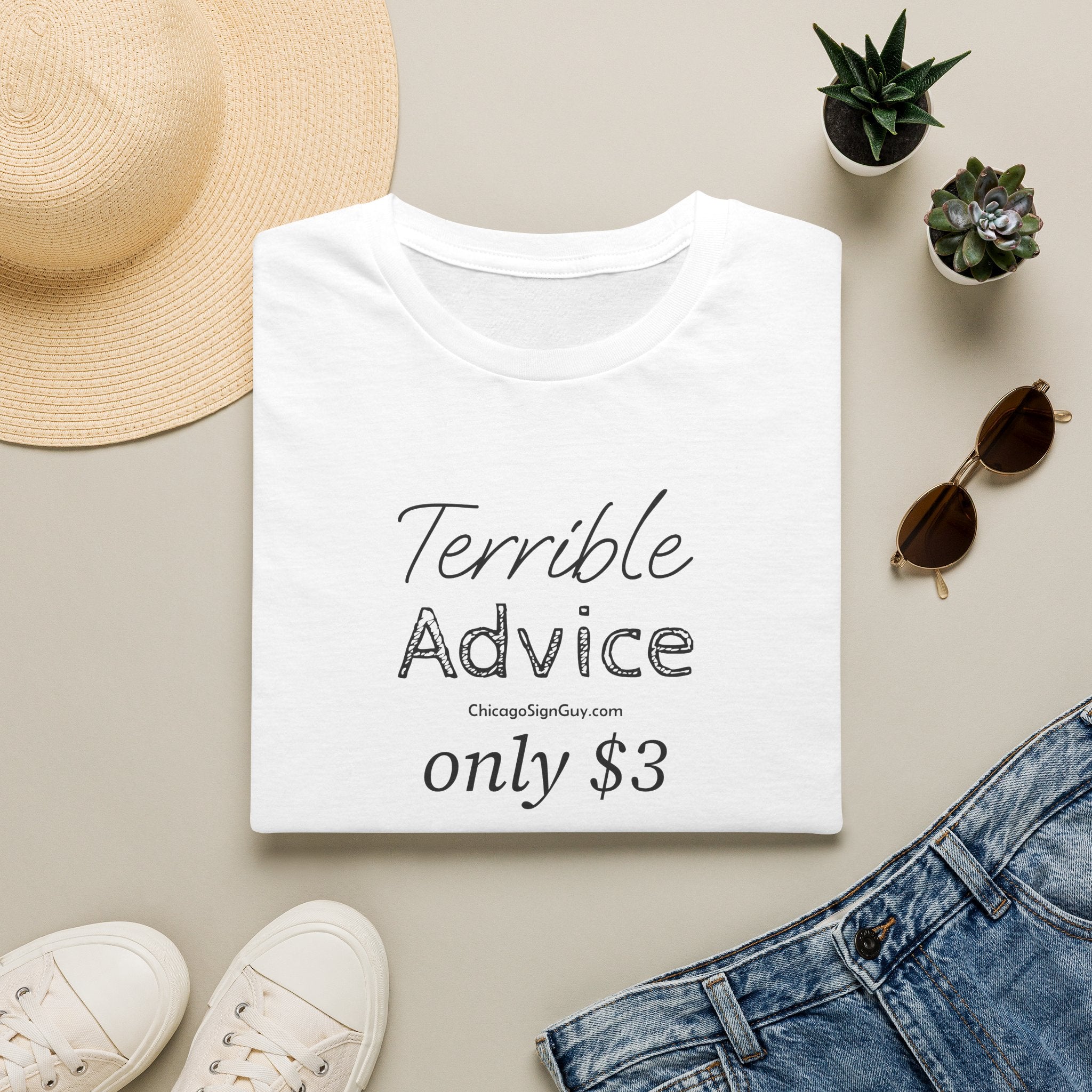 "Terrible Advice only $3" Unisex Softstyle T-Shirt