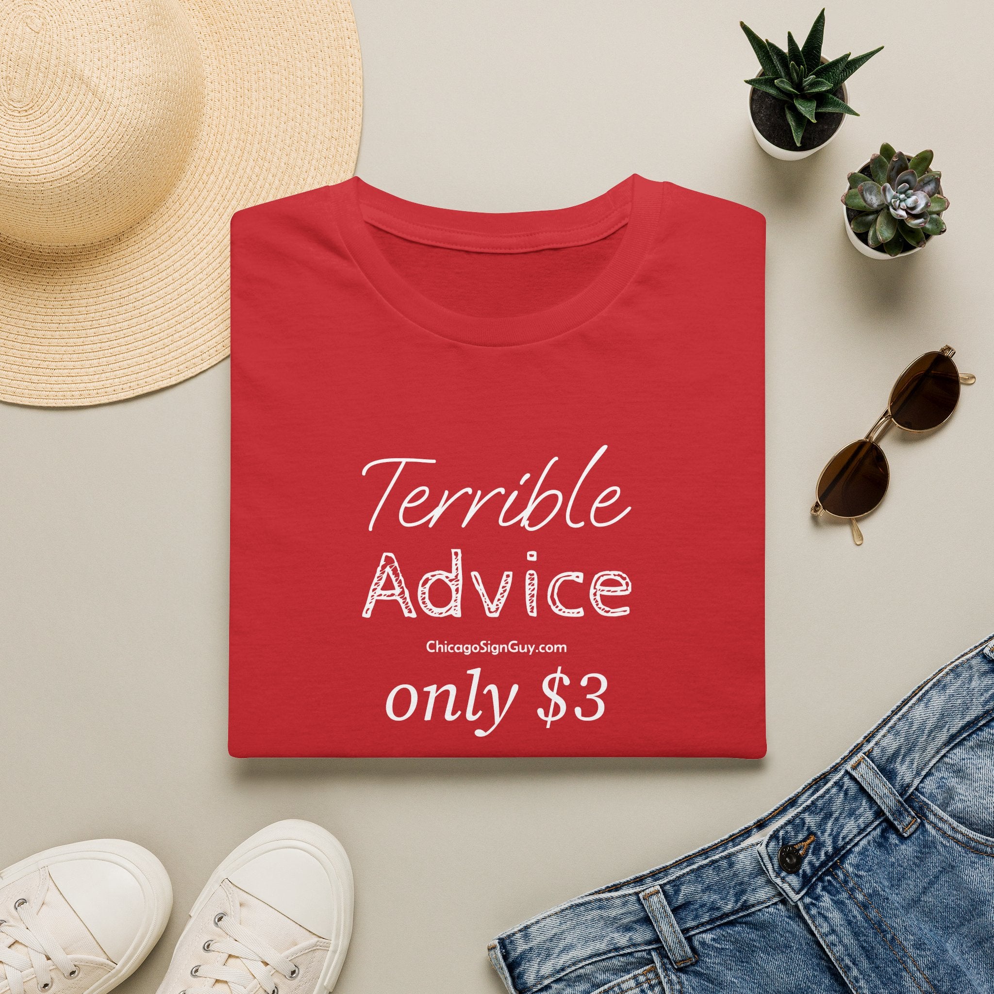 "Terrible Advice only $3" Unisex Softstyle T-Shirt