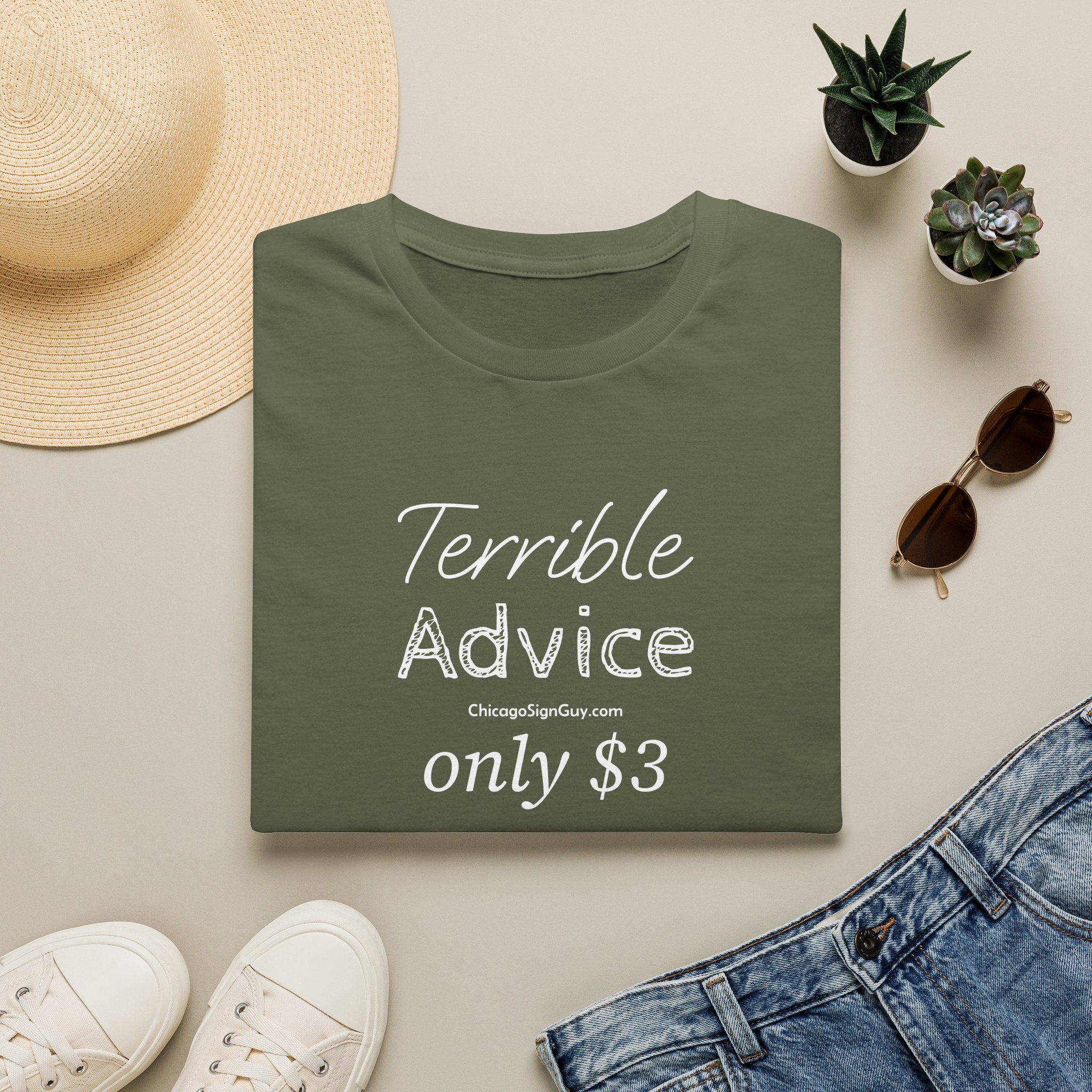 "Terrible Advice only $3" Unisex Softstyle T-Shirt